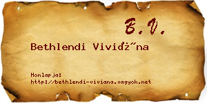 Bethlendi Viviána névjegykártya